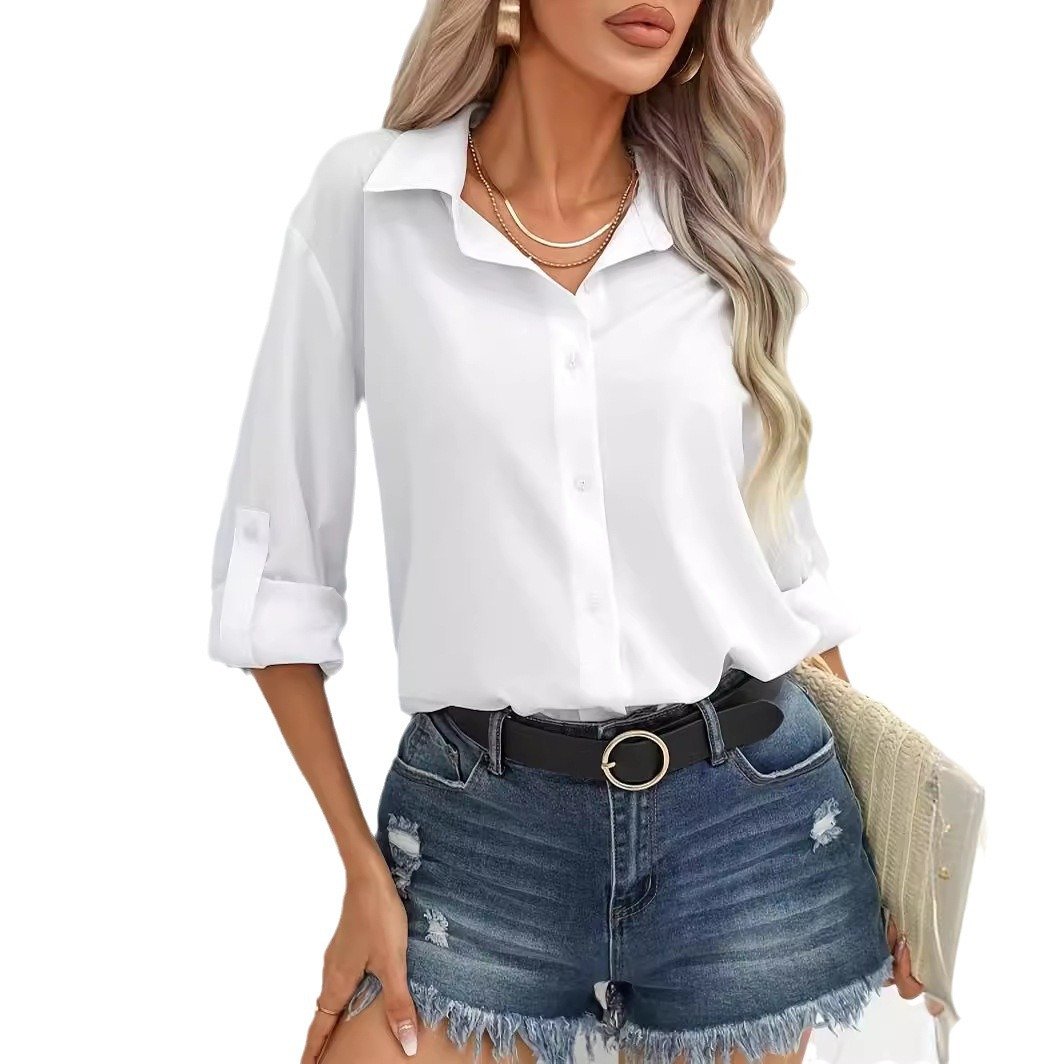 Women's plus size cotton shirt