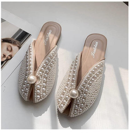 Lazy fish mouth sandals and half slippers