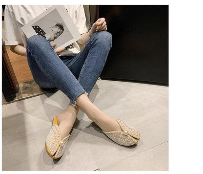 Lazy fish mouth sandals and half slippers
