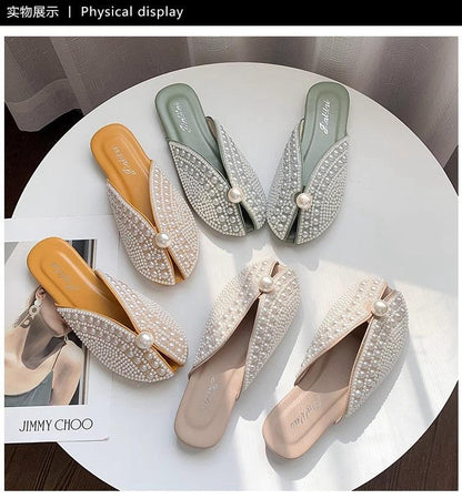 Lazy fish mouth sandals and half slippers