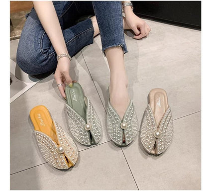 Lazy fish mouth sandals and half slippers