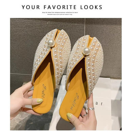 Lazy fish mouth sandals and half slippers