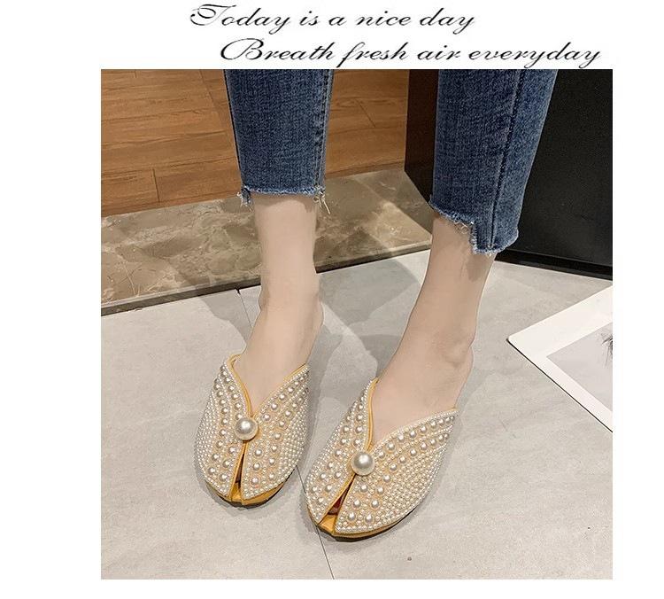 Lazy fish mouth sandals and half slippers