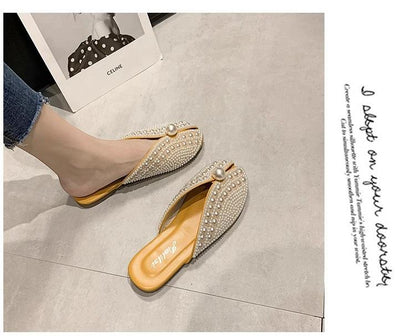 Lazy fish mouth sandals and half slippers