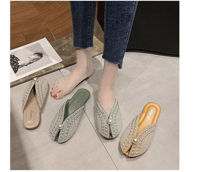 Lazy fish mouth sandals and half slippers