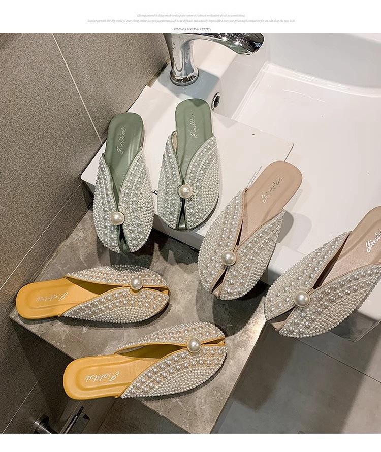 Lazy fish mouth sandals and half slippers