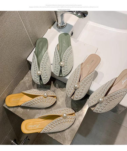 Lazy fish mouth sandals and half slippers