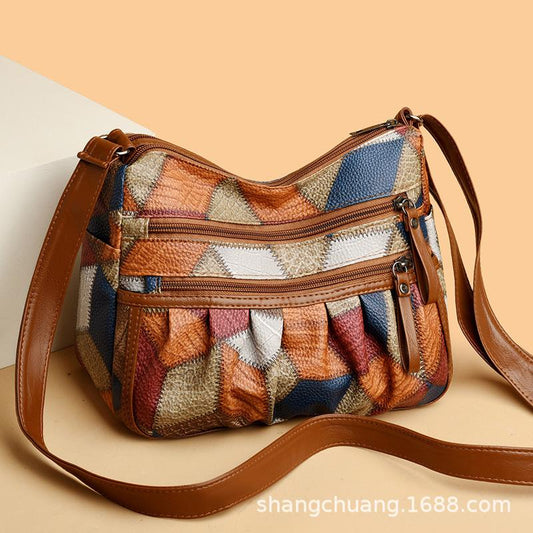 2024 new fashion large-capacity multi-layer casual crossbody bag