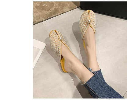 Lazy fish mouth sandals and half slippers