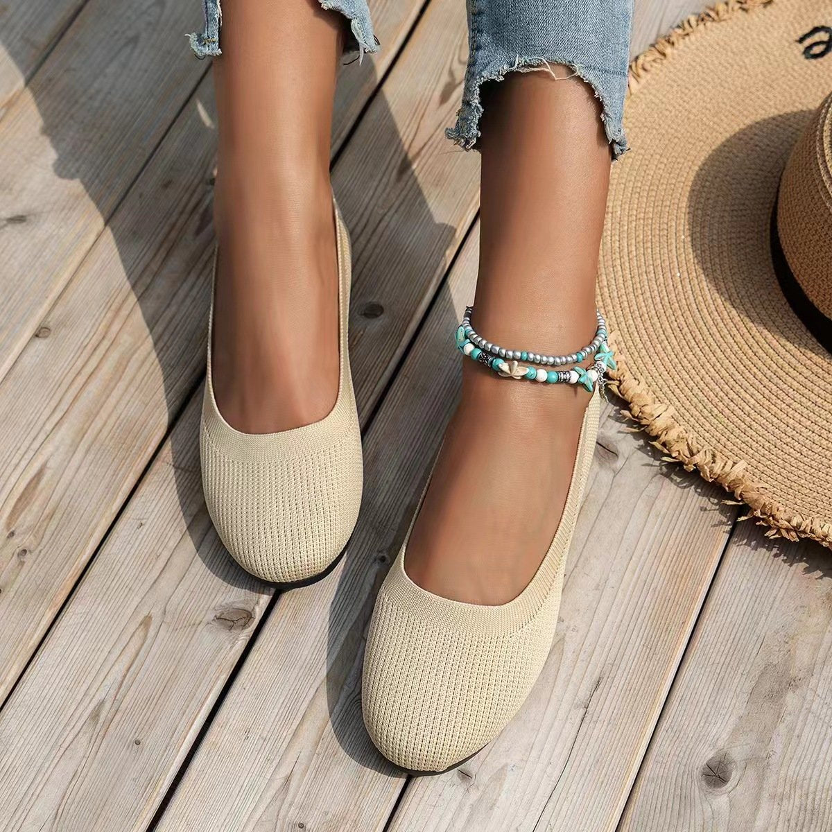 Women's round toe flat shoes