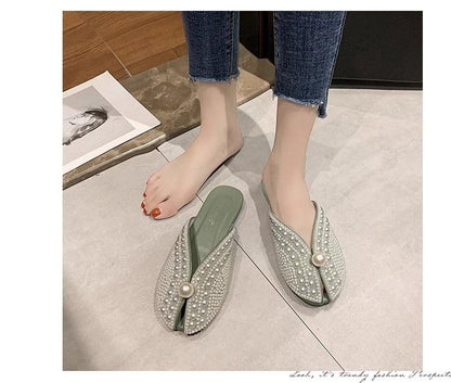 Lazy fish mouth sandals and half slippers