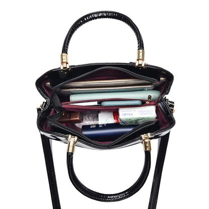 Large capacity embroidered handbag