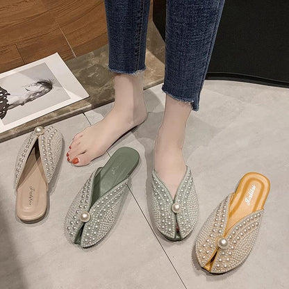 Lazy fish mouth sandals and half slippers