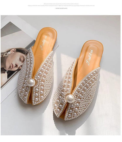 Lazy fish mouth sandals and half slippers