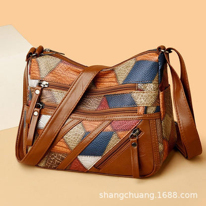 2024 new fashion large-capacity multi-layer casual crossbody bag