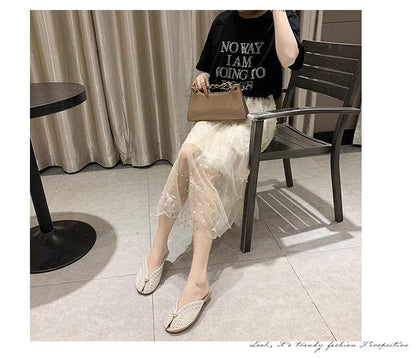 Lazy fish mouth sandals and half slippers