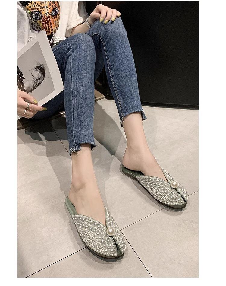 Lazy fish mouth sandals and half slippers