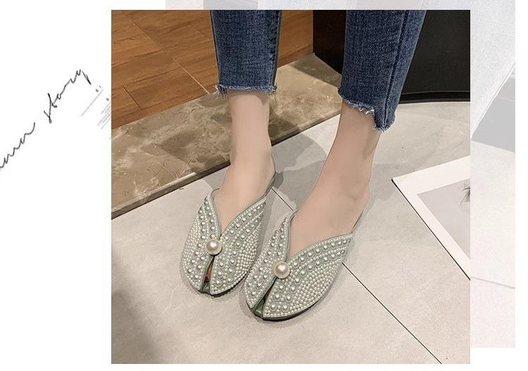 Lazy fish mouth sandals and half slippers
