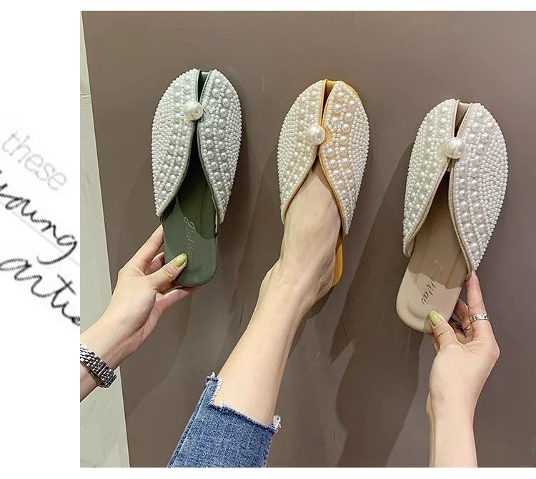 Lazy fish mouth sandals and half slippers