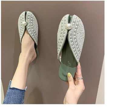 Lazy fish mouth sandals and half slippers