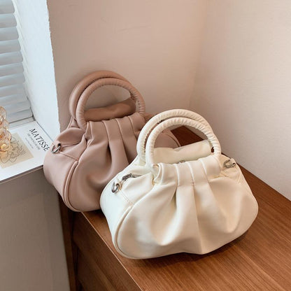 Retro cloud pleated women's bag