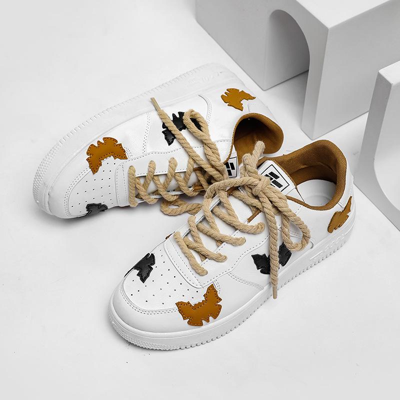 Vintage Distressed White Butterfly Shoes