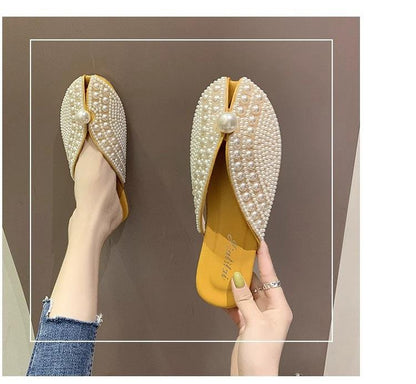 Lazy fish mouth sandals and half slippers
