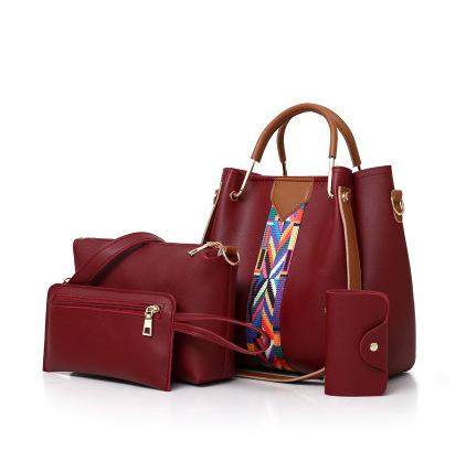 Women's bag 2024 new fashion four-piece set hand-held shoulder crossbody bag