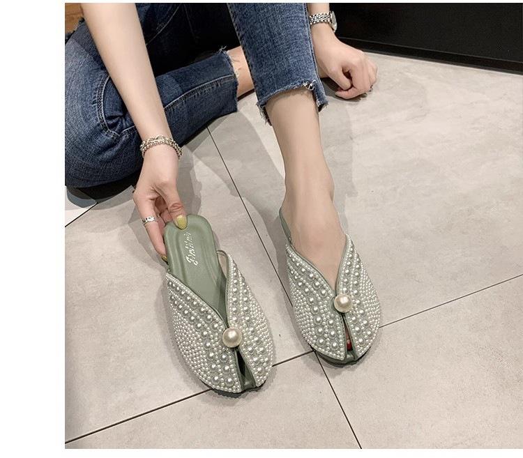 Lazy fish mouth sandals and half slippers