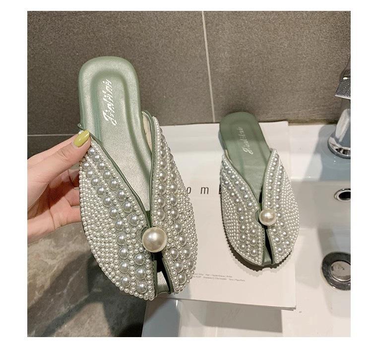 Lazy fish mouth sandals and half slippers