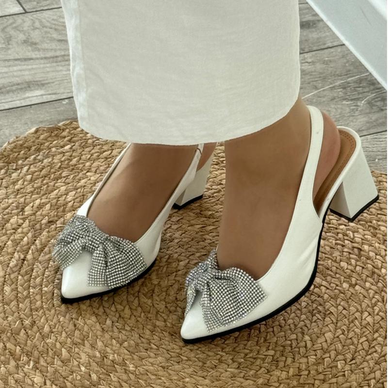 Sparky Rhinestone Bow Sandals