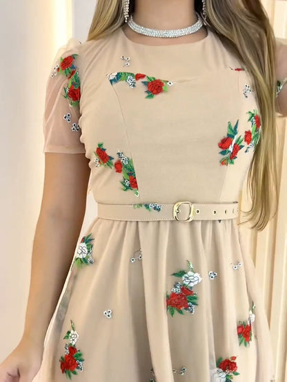 Spun embroidered dress