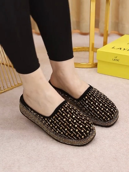 2024 Women's Fashion Thick-soled Diamond Slippers