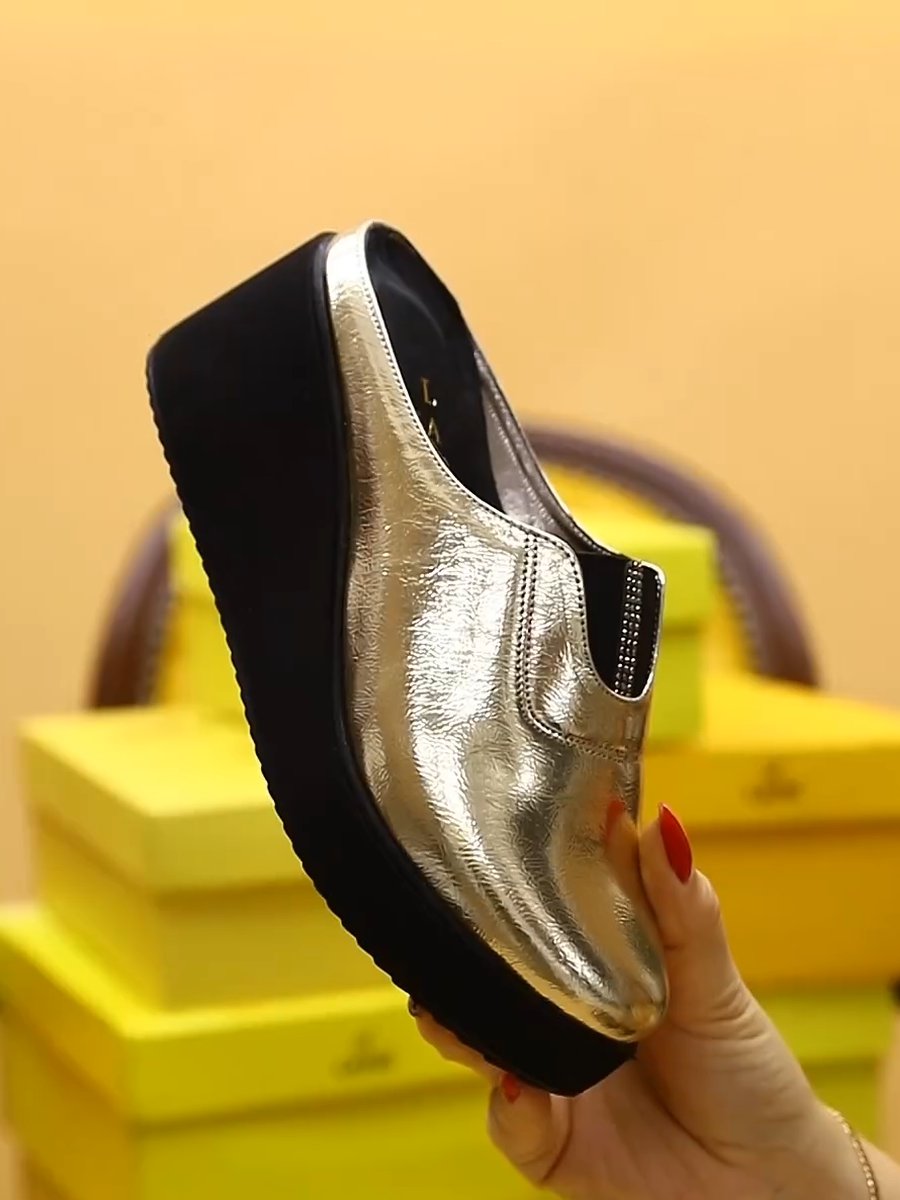 7cm increased glossy arch support slippers casual shoes