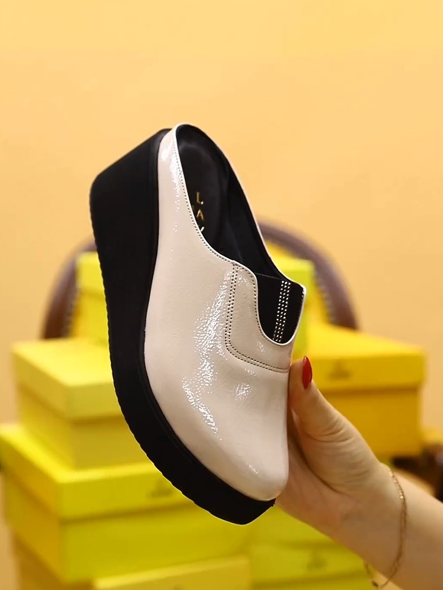 7cm increased glossy arch support slippers casual shoes