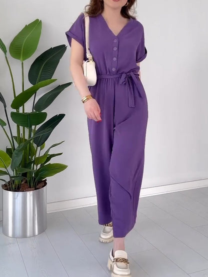 Waist-cinching jumpsuit