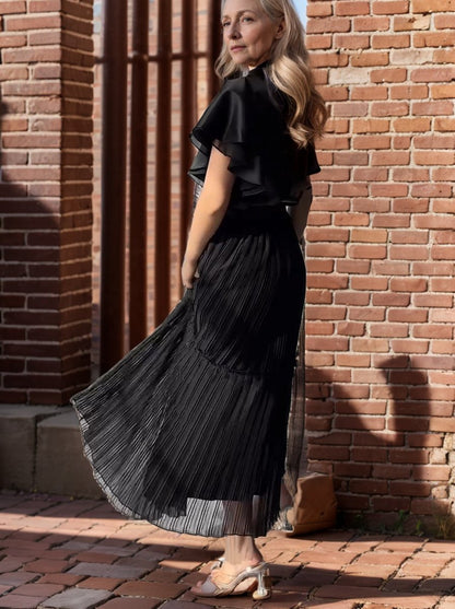 Spun pleated dress