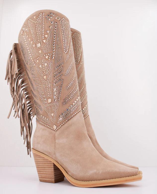 Women's Sparkle Tassel Cowboy Boots